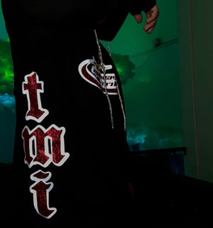 MIDHEAVEN 777 X TMI REFLECTIVE HOODIE - BLACK