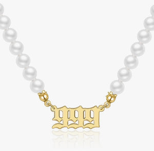 Pearl Angel Number Necklace