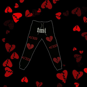 3d Puff Heartbreaker Jogger Black