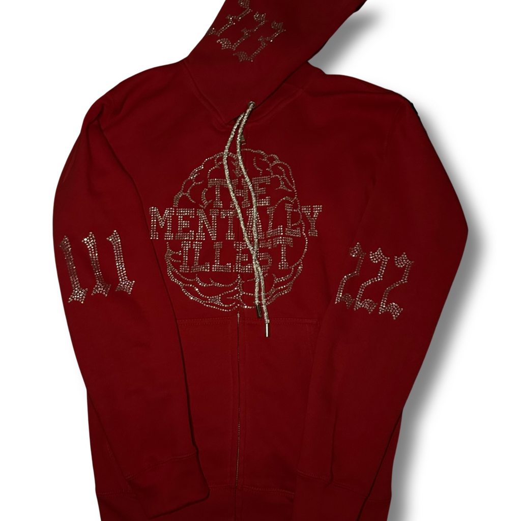 Red Bussdown Brain Zip Up