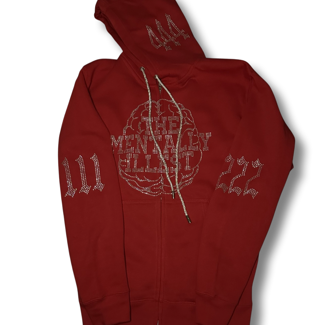 Red Bussdown Brain Zip Up